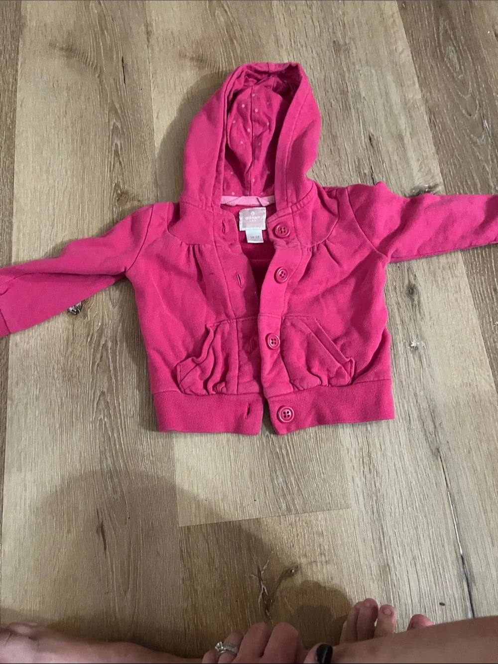 Girls' Multi-Stripe Hooded Fleece & Pink Hooded Jacket Set